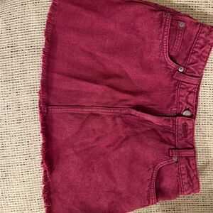 Women's Burgundy/maroon size 2 Denim Shorts